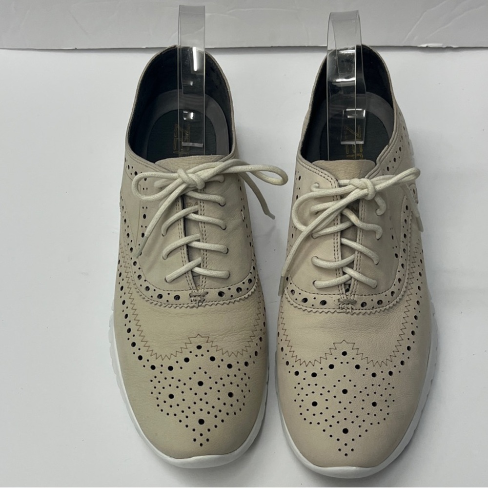 Cole Haan Zero Grand Women's Wingtip Comfort Shoes Size 8B Leather Beige